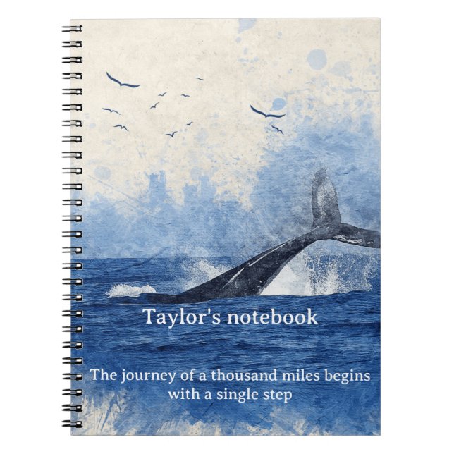 Ocean Notebook – Sea-Inspired Journal for Notes  (Front)