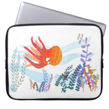 Ocean Octopus and Underwater Friends Laptop Sleeve