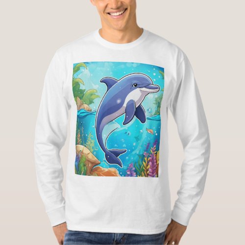 Ocean Odyssey Playful Dolphin Collection T_Shirt