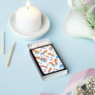 Ocean of Color – Vibrant Watercolor Goldfish Seam Matchboxes