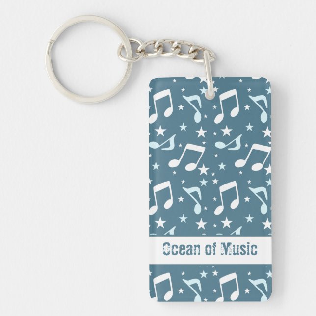 Ocean of Music patterned Keychain (Front)