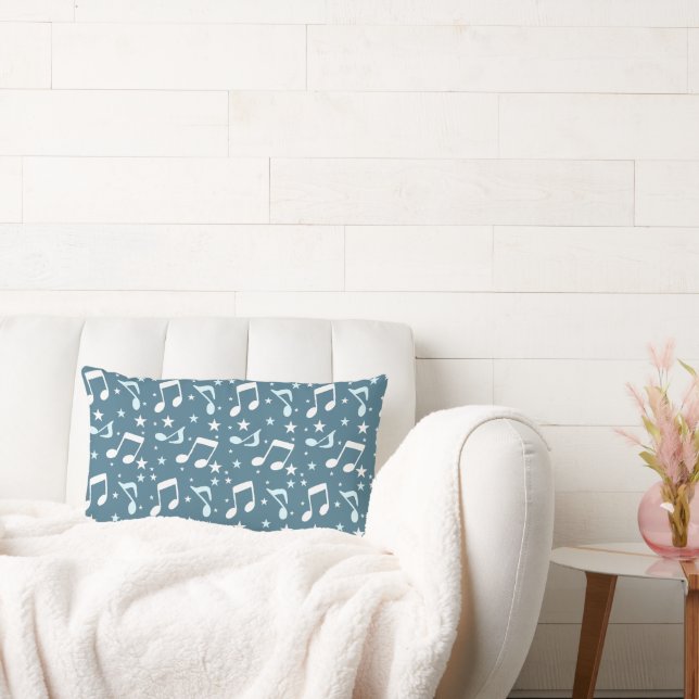 Ocean of Music patterned Lumbar Pillow (Couch)
