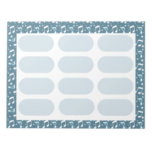 Ocean of Music patterned Notepad