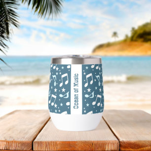 Ocean of Music patterned Thermal Wine Tumbler