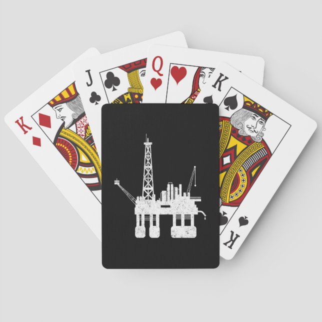 Ocean Oilfield Driller Drilling Rig Poker Cards (Back)