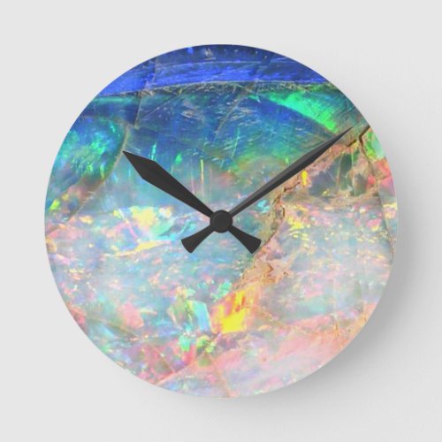 Ocean Opal Round Clock