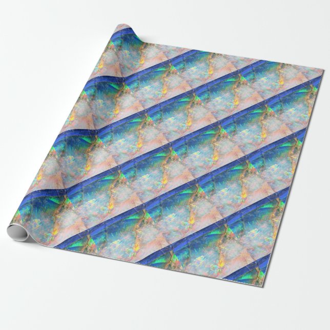 Ocean Opal Wrapping Paper (Unrolled)