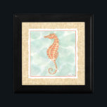 Ocean Orange Seahorse Gift Box<br><div class="desc">Have you ever seen a seahorse up close? Well now you get this great piece of art by Chariklia Zarris to add to your love of sea horse collection. Zarris creates some of the best sea life art pieces that will relax and calm your day. Get it on your Zazzle...</div>