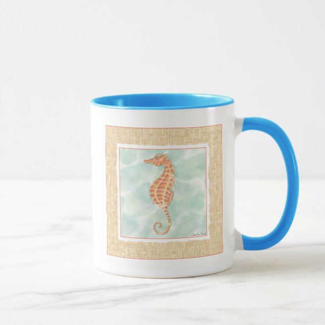 Ocean Orange Seahorse Mug (Right)