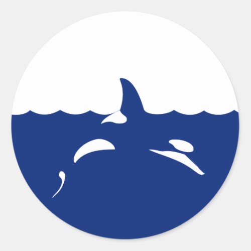 Ocean Orca Classic Round Sticker