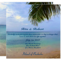 Ocean | Palm | Wedding Invitation Semi-Gloss
