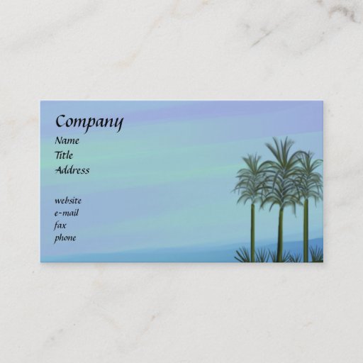 Customizable Ocean Palms Business Card