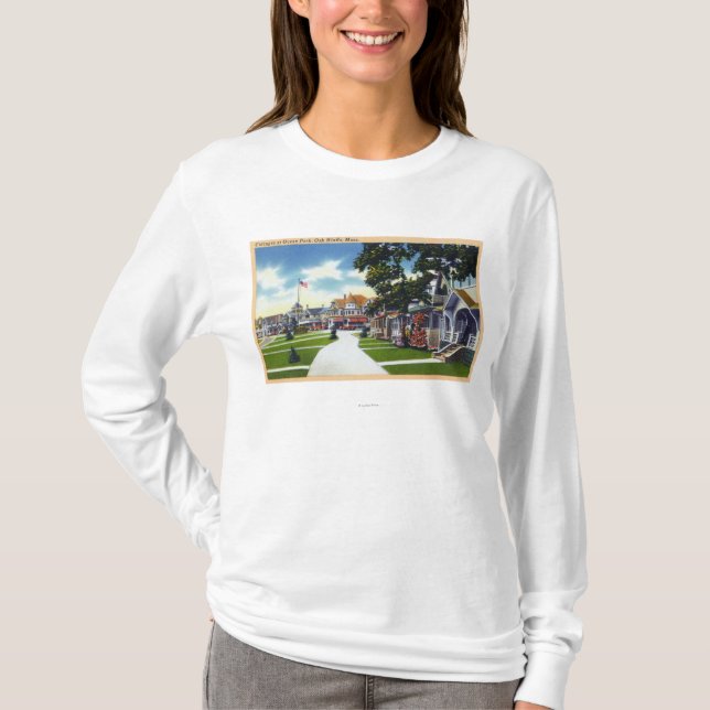 Ocean Park Cottages Scene T-Shirt (Front)