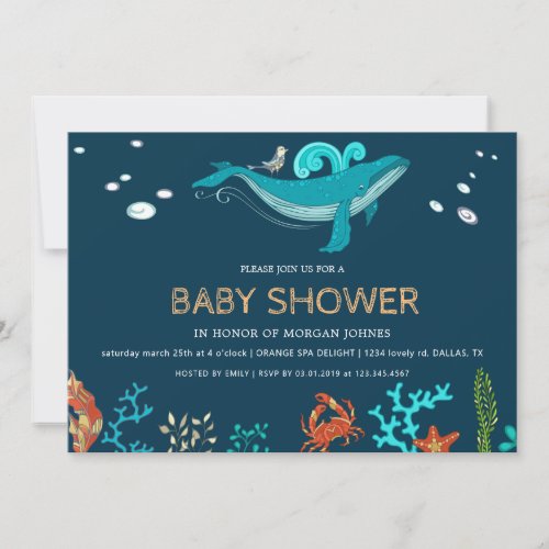 Ocean Party  Baby Shower Invitation