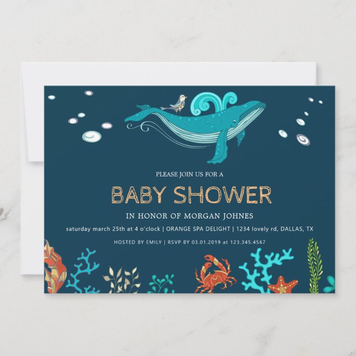 Ocean Party | Baby Shower Invitation | Zazzle.com