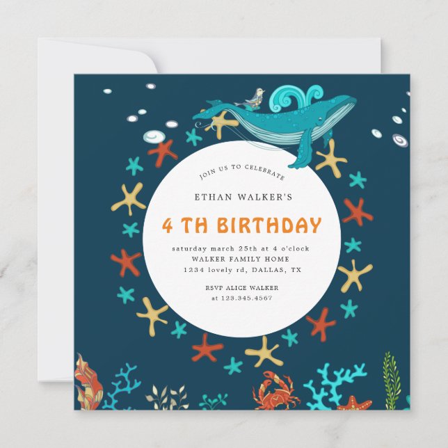 Ocean Party | Birthday Invitation (Front)