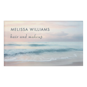 Ocean Pastel Colors Name Tag