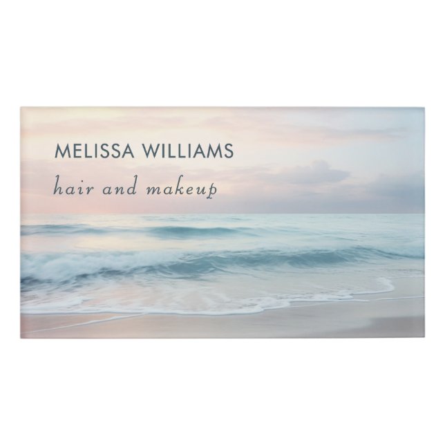 Ocean Pastel Colors  Name Tag (Front)