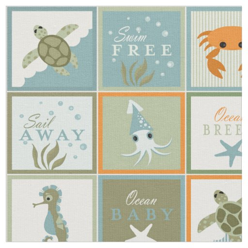 Ocean Patchwork Fabric