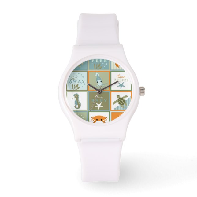 Ocean Patchwork Watch (Front)