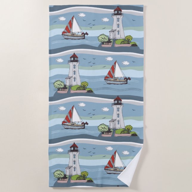 Ocean Pattern beach towel (Front)
