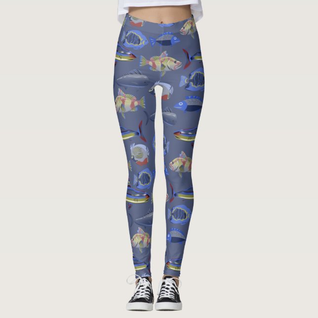 Ocean Pattern Leggings (Front)