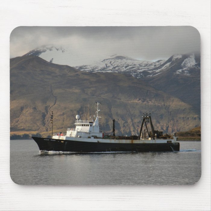 Ocean Peace, Factory Trawler in Dutch Harbor, AK Mouse Pads