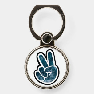 Ocean peace sign phone ring stand