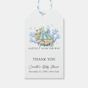 Ocean Pearl Under The Sea Baby Shower Thank You Gift Tags