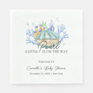 Ocean Pearl Under The Sea Baby Shower Welcome Napkins