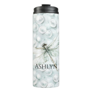 Ocean Pearls Dragonfly Thermal Tumbler