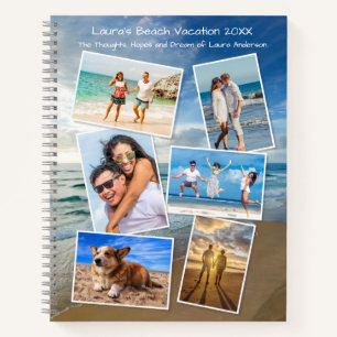 Ocean Photo Collage Template Sketchbook Journal
