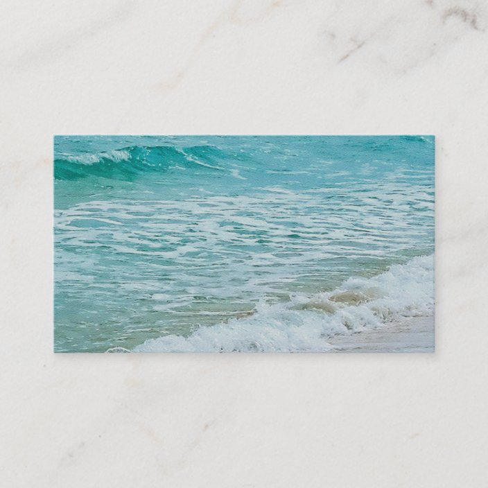 ocean photograph business cards custom template