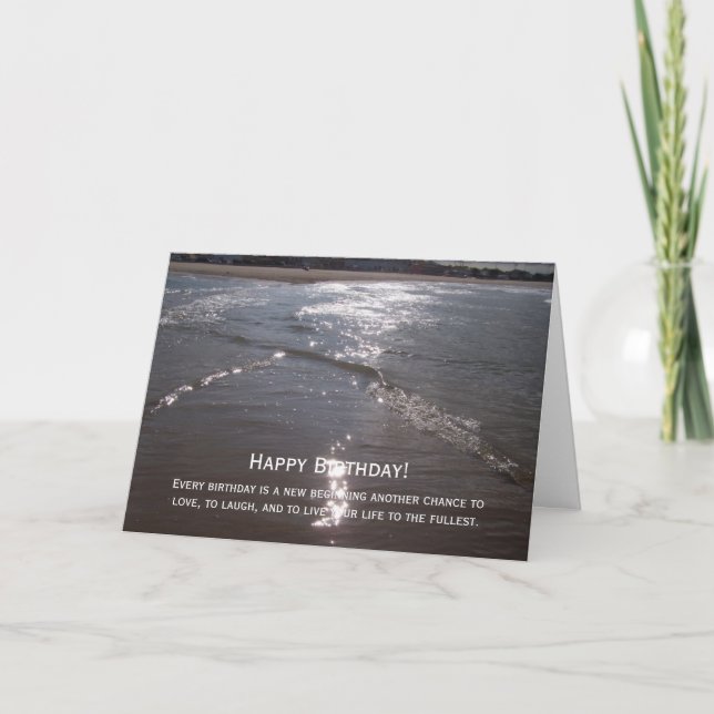 Ocean Photography Birthday Card (Front)