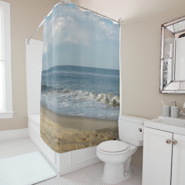 Ocean Photography Shower Curtain (In Situ)
