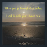 Ocean Picture with Scripture Faux Canvas Print<br><div class="desc">This stunning ocean picture paired with scripture reminds us that the Lord is ALWAYS with us!</div>