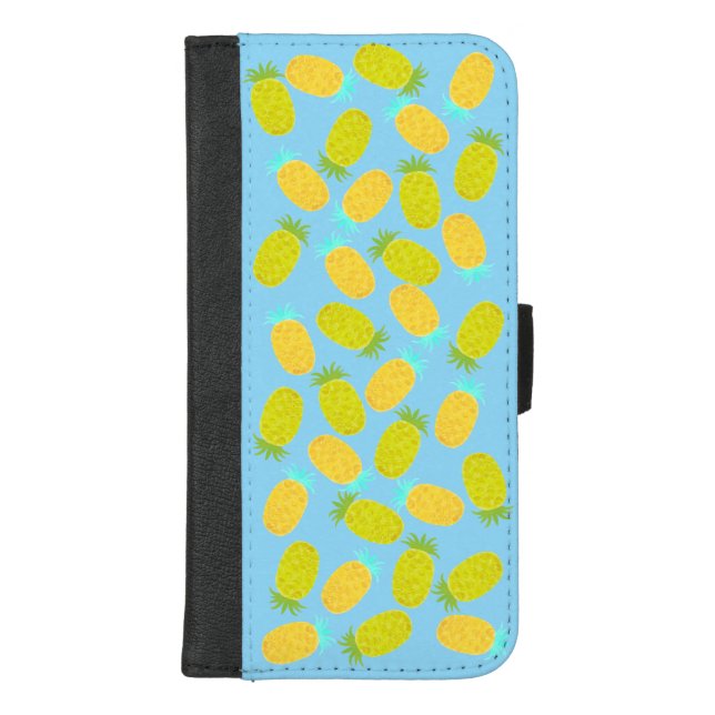 Ocean Pineapples Sky Pattern  iPhone Wallet Case (Front)