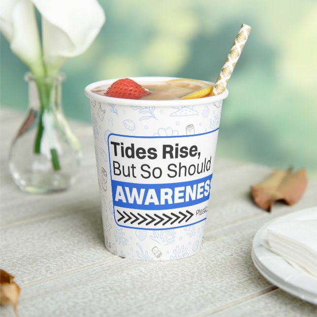 Ocean Plastic Pollution Environmental Awareness Paper Cups (Insitu)
