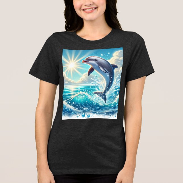 Ocean Play: Dolphin Splash Tee (Front)