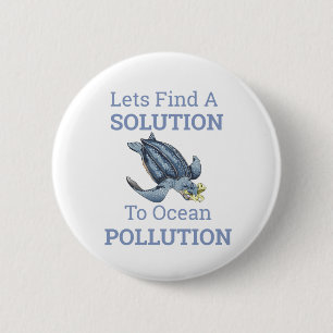 ocean pollution environmental message button