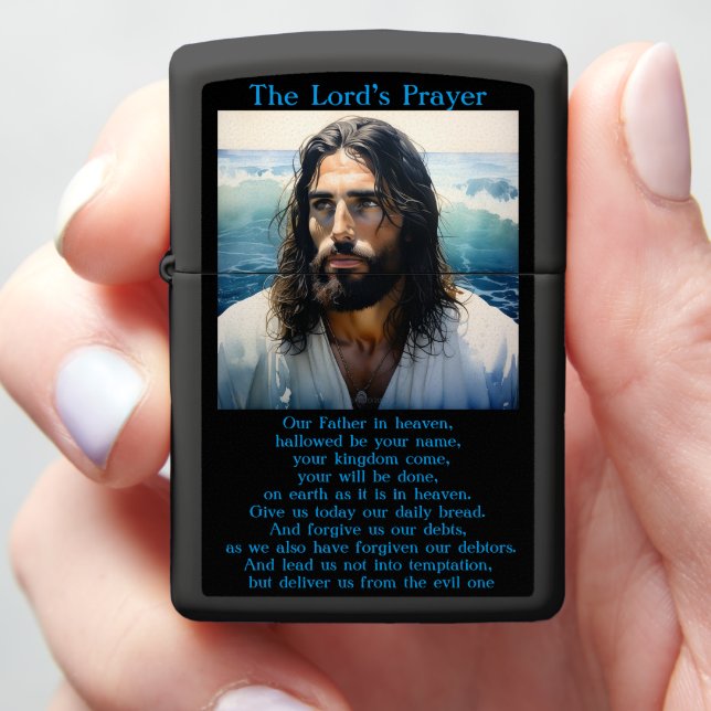 Ocean Prayer Zippo Lighter (In Hand)
