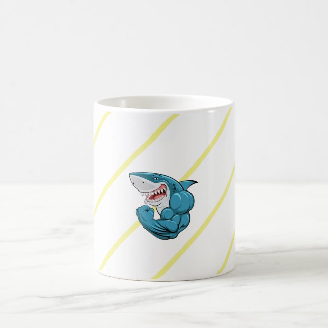 "Ocean Predator Mug – Start Your Day with Bite" (Center)
