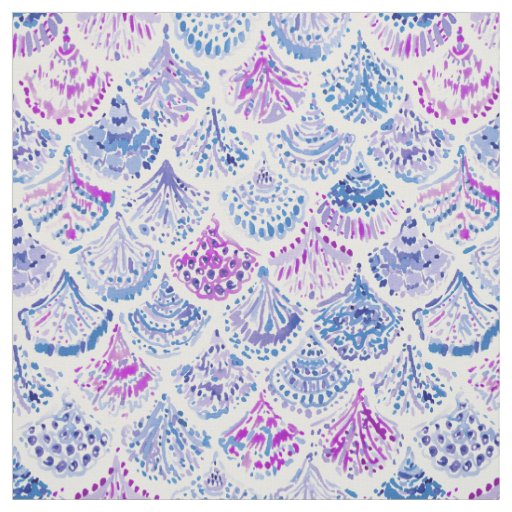 OCEAN PROTECTRESS Lavender Mermaid Scales Fabric