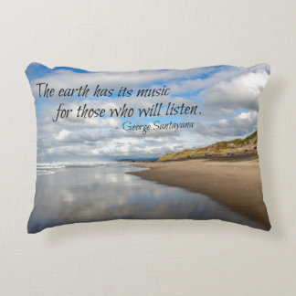 Ocean Reflections Inspirational Quote Accent Pillow