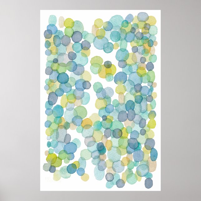 Ocean Reflects Watercolor Artist Painting Print (Front)
