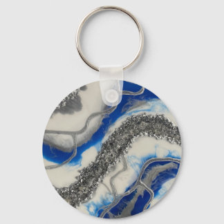 Ocean resin art lightswitch cover keychain