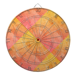 Ocean Rhythms w Grunge Gradient Green & Orange Dart Board