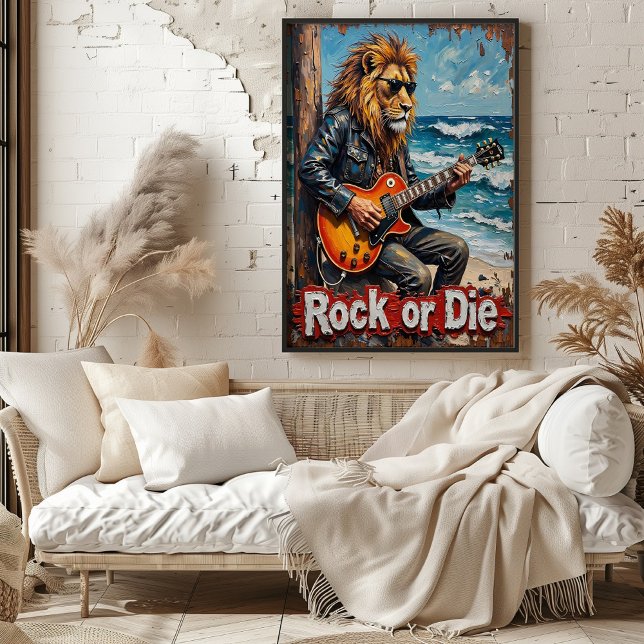 Ocean Roar: Post-Punk Lion Poster (Creator Uploaded)