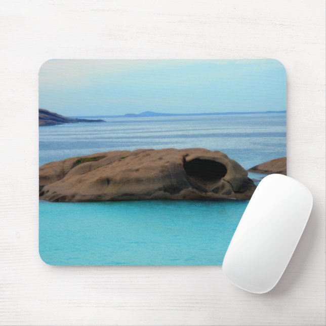 Ocean Rock Landscape Mouse Pad (With Mouse)