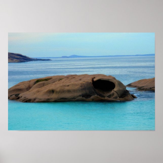 Ocean Rock Landscape Poster (Front)